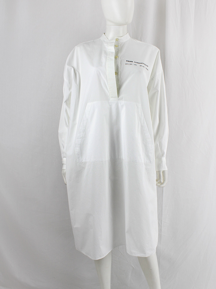 Maison Margiela MM6 white raincoat-style oversized shirt