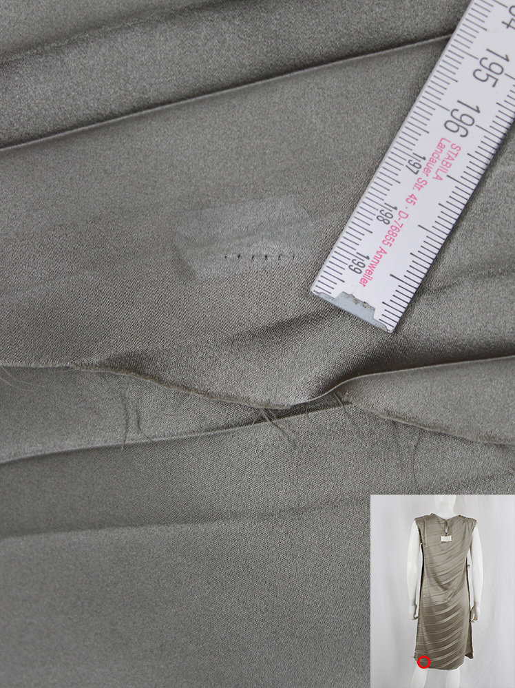 Maison Martin Margiela grey inside-out shift dress with Maison Martin Margiela grey inside-out shift dress with