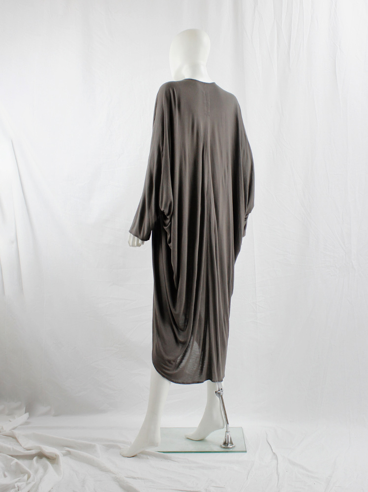 brown batwing dress MIKUTA