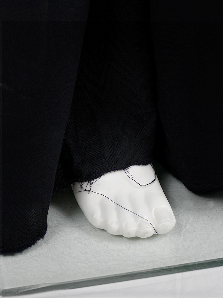 パンツ dirk bikkembergs archive wide pant Dirk Bikkembergs dark blue extra wide trousers with draped