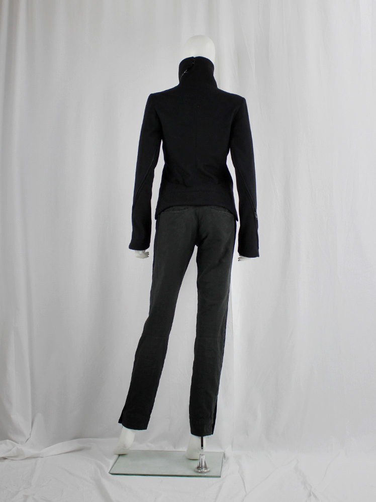 ANN DEMEULEMEESTER 2008AW ラペルデザインジャケットXS Ann Demeulemeester 2008 Reversible Mongolian Jacket – COUL