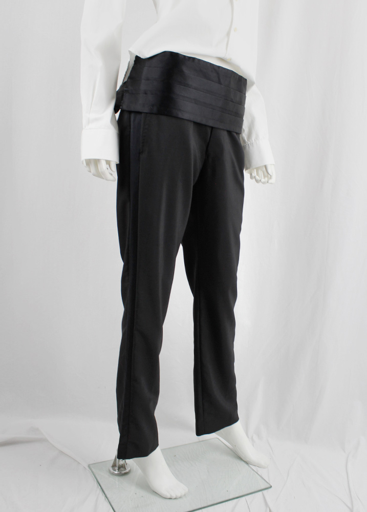 Junya Watanabe black trousers with integrated satin