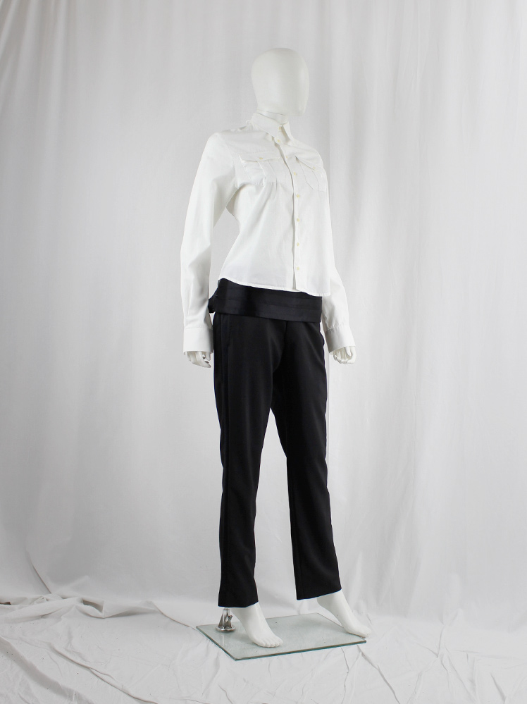 Junya Watanabe black trousers with integrated satin