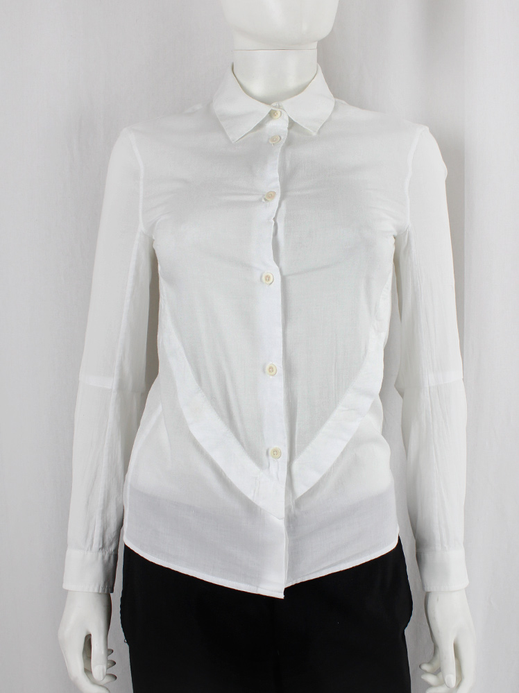 ANN DEMEULEMEESTER ホワイト アシンメトリータンクトップ 38