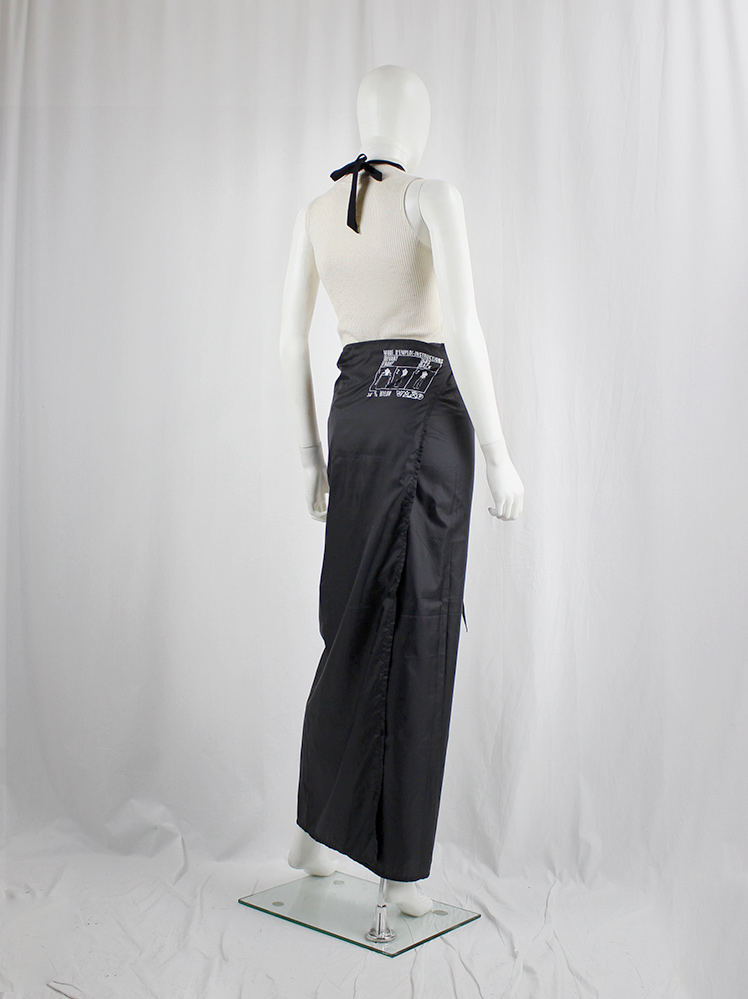 Maison Martin Margiela 6 black maxi length wrap skirt with Maison Martin Margiela 6 black maxi length wrap skirt with