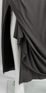 Rick Owens Lilies brown long skirt with a slit created by a front