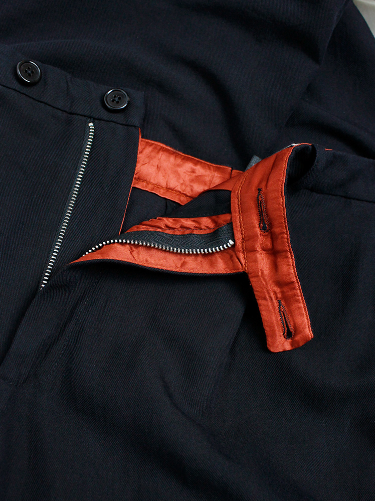 ANN DEMEULEMEESTER スラックス　ブラック　ストライプ アン・ドゥムルメステール Ann Demeulemeester Olan 5-Pockets