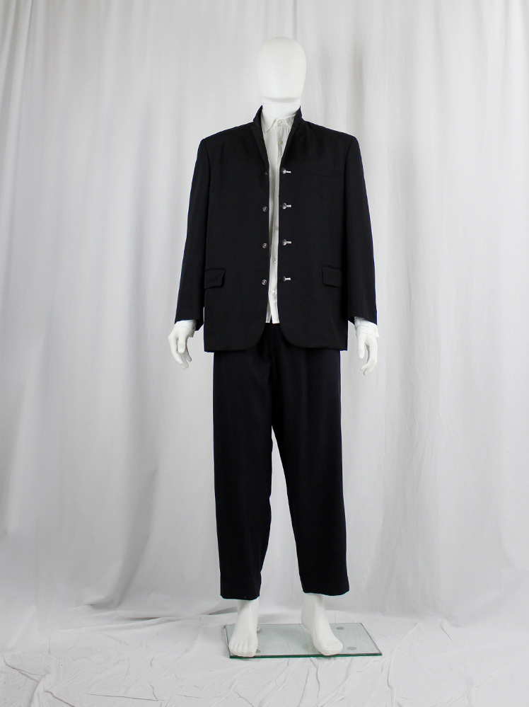 Comme des Garçons Homme black blazer with press buttons on