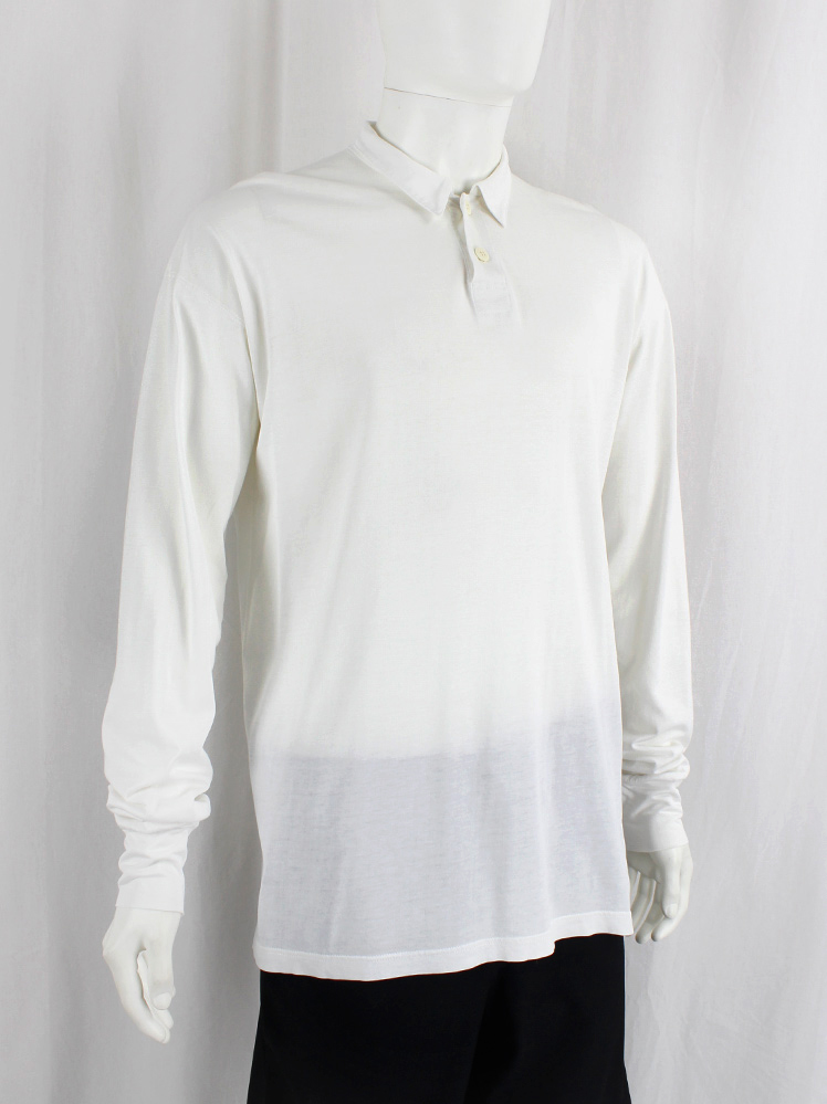 ポロシャツ ORIGINAL VINTAGE STYLE BEY310 TO310 BIANCO Shirts White Gothic Yohji Yamamoto white longsleeve tee with poloshirt