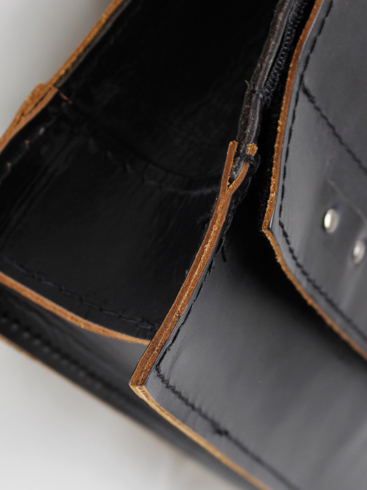 Lieve Van Gorp black leather hip bag with detachable leather Lieve Van Gorp black leather hip bag with detachable leather