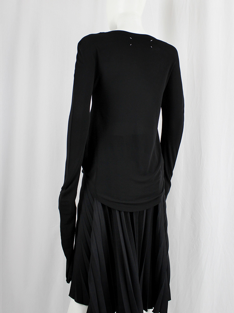 Maison Martin Margiela black circular jumper with twisted