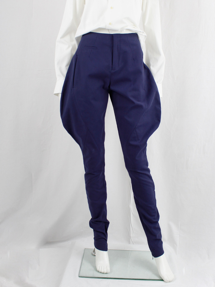 A.F. Vandevorst blue horse riding jodphur trousers — fall