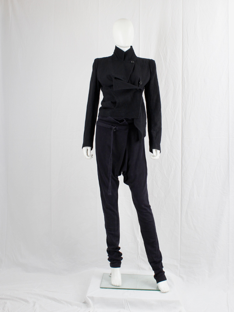 Ann Demeulemeester dark purple harem trousers with belt Ann Demeulemeester dark purple harem trousers with belt