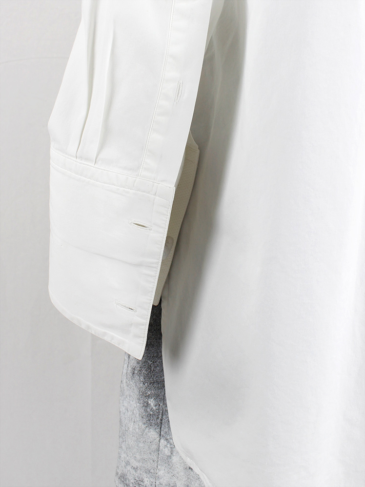 Dries Van Noten white oversized shirt with embroidered crest