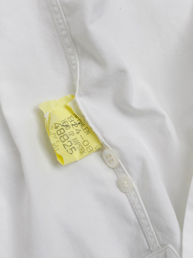 Dries Van Noten white oversized shirt with embroidered crest