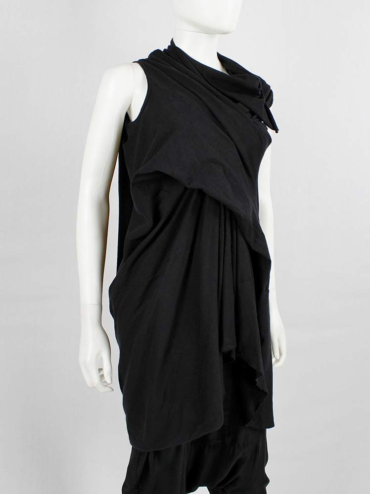 トップス Rick Owens DRKSHDW / Asymmetric Tunic Rick Owens DRKSHDW black tornado top with asymmetric pleated bust