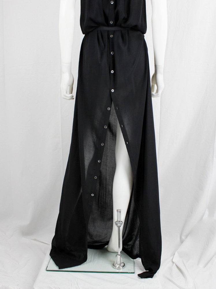 black maxi dress with buttons Baltic Born Womens Aizey Button Up Maxi Dress | Black