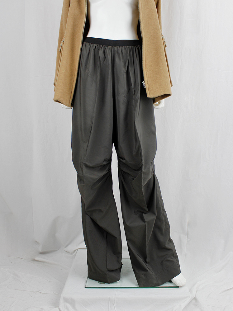 Maison Martin Margiela brown wide trousers with stretched out
