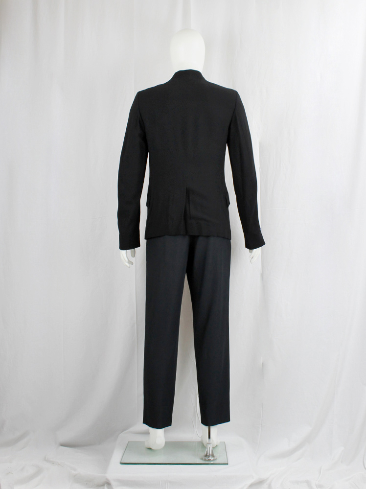 Ann Demeulemeester black bellboy jacket with 6 front button