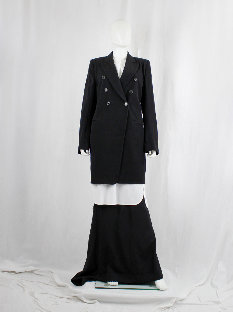 ANN DEMEULEMEESTER ブラックコート 38 本人期 ANN DEMEULEMEESTER 20-21AW Coat Jasmin Black | HUES 福岡