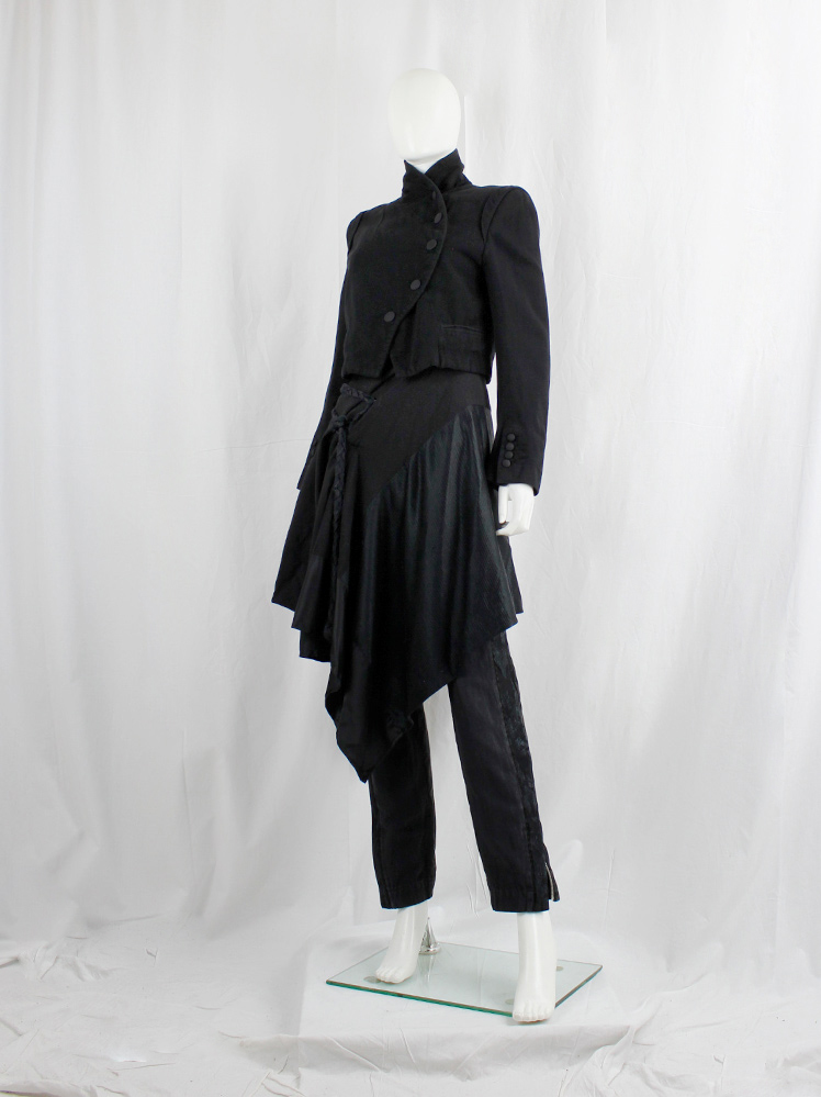 Ann Demeulemeester short jacket with curved front button