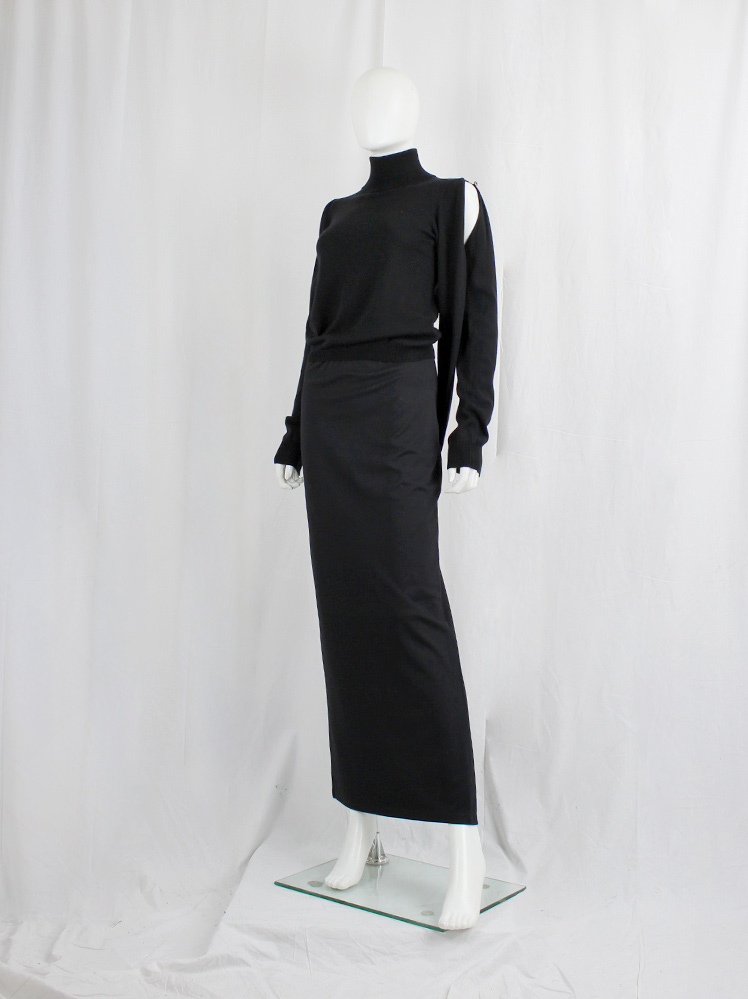トップス Maisoncelon offshouldersweat black MM6 Maison Martin Margiela Sleeveless Tent Zip Hoodie - SS11