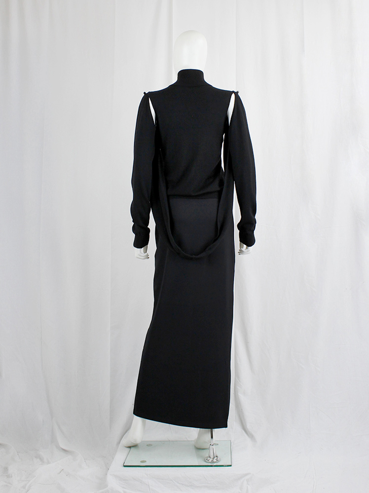 Maison Martin Margiela black jumper with slit shoulders and Maison Martin Margiela black jumper with slit shoulders and