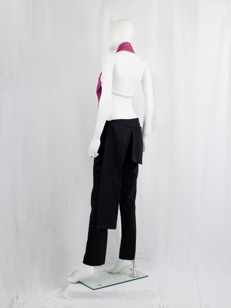 Maison Martin Margiela pink backless top designed as being