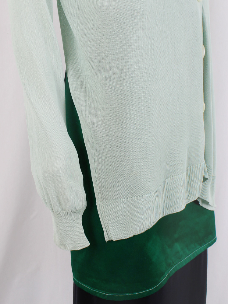 トップス Maison Margiela Mint Cardigan w/ Belt M Maison Martin Margiela mint green oversized backless