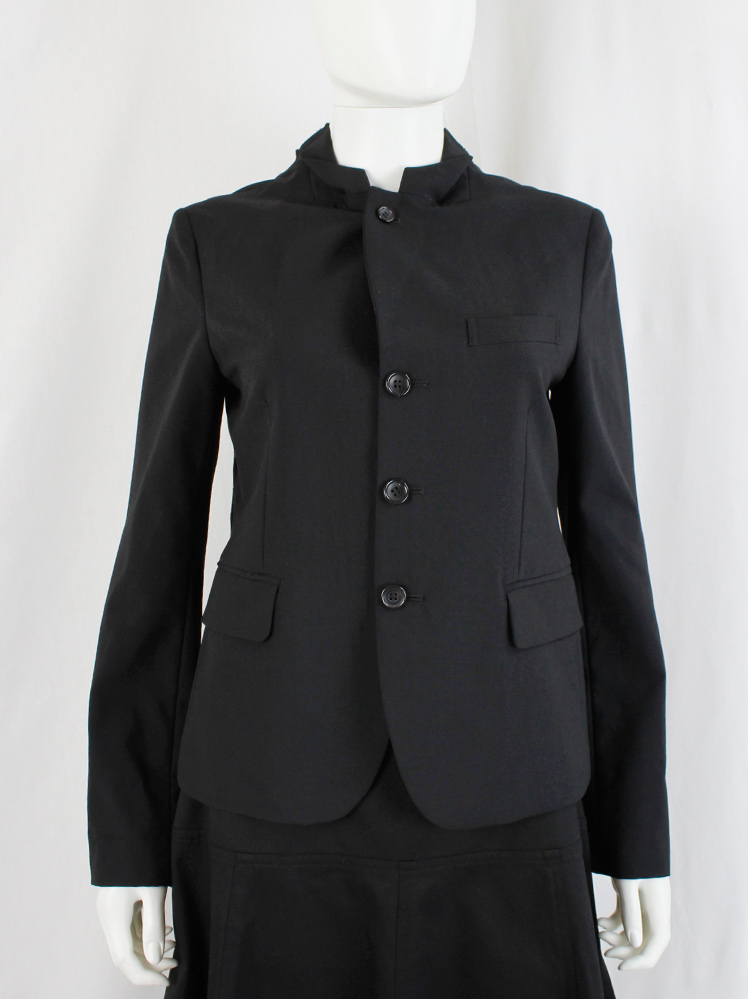 Comme des Garçons Comme black deconstructed blazer with Comme des Garçons Comme black deconstructed blazer with