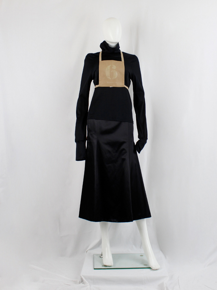 Maison Martin Margiela 6 brown apron with stencilled chest