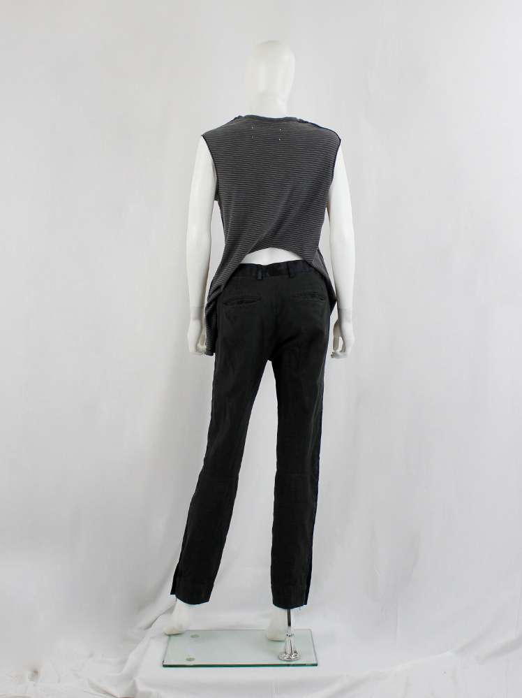 Maison Martin Margiela ×  スリーピース Maison Martin Margiela blue inside out top draped on the