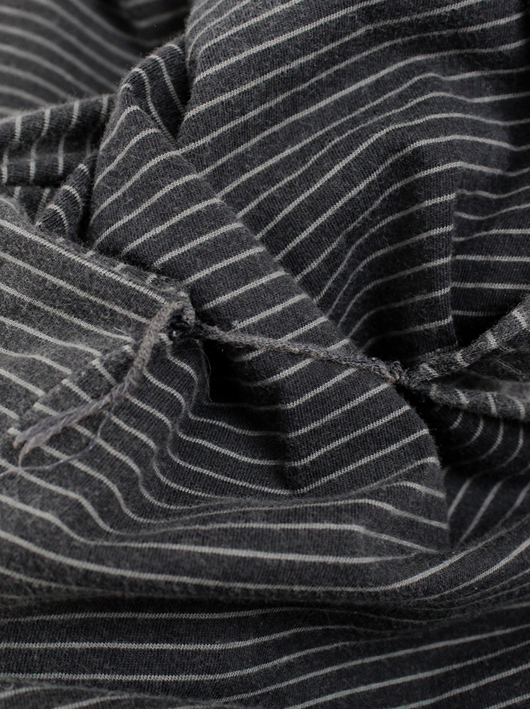Maison Martin Margiela blue inside out top draped on the front of