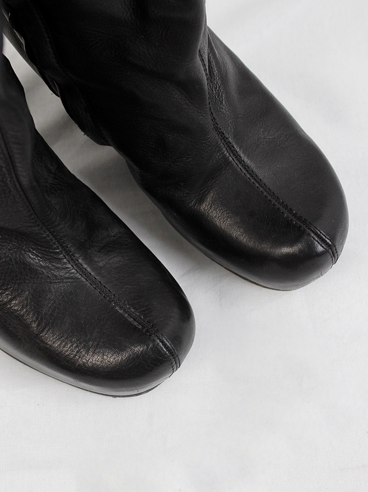 Rick Owens STAG black overknee turbo boots with triangular Rick Owens STAG black overknee turbo boots with triangular