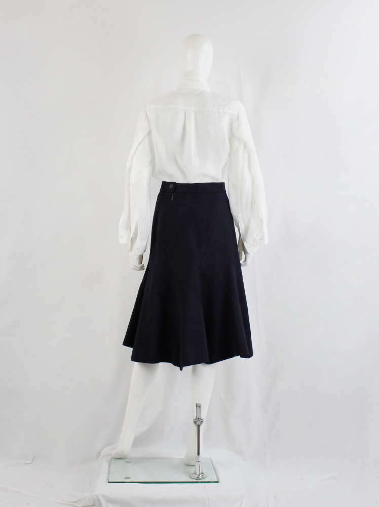 Vivienne Westwood X Comme des Garçons navy flared skirt of