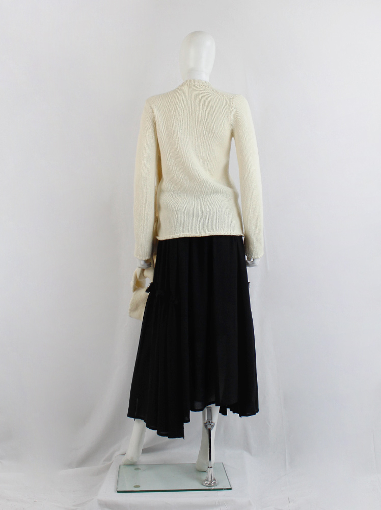 Comme des Garçons cream cable knit jumper with oversized Comme des Garçons cream cable knit jumper with oversized