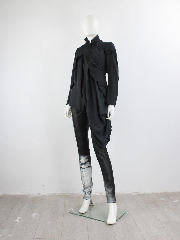 Comme des Garçons black cutaway tailcoat with triple layered Comme des Garçons black cutaway tailcoat with triple layered