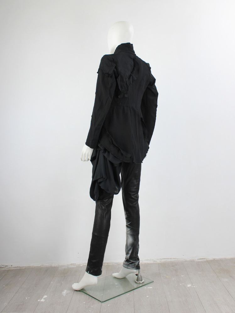 Comme des Garçons black cutaway tailcoat with triple layered