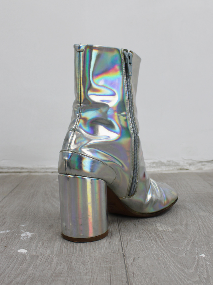 Maison Martin Margiela silver holographic tabi boots (36 Maison Martin Margiela silver holographic tabi boots (36