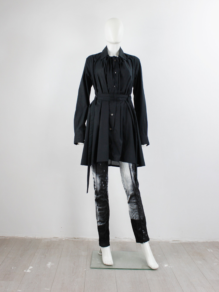 ANN DEMEULEMEESTER コットン ネクタイ 黒 刺繍柄 ANN DEMEULEMEESTER コットン ネクタイ 黒 刺繍柄 アンドゥムル