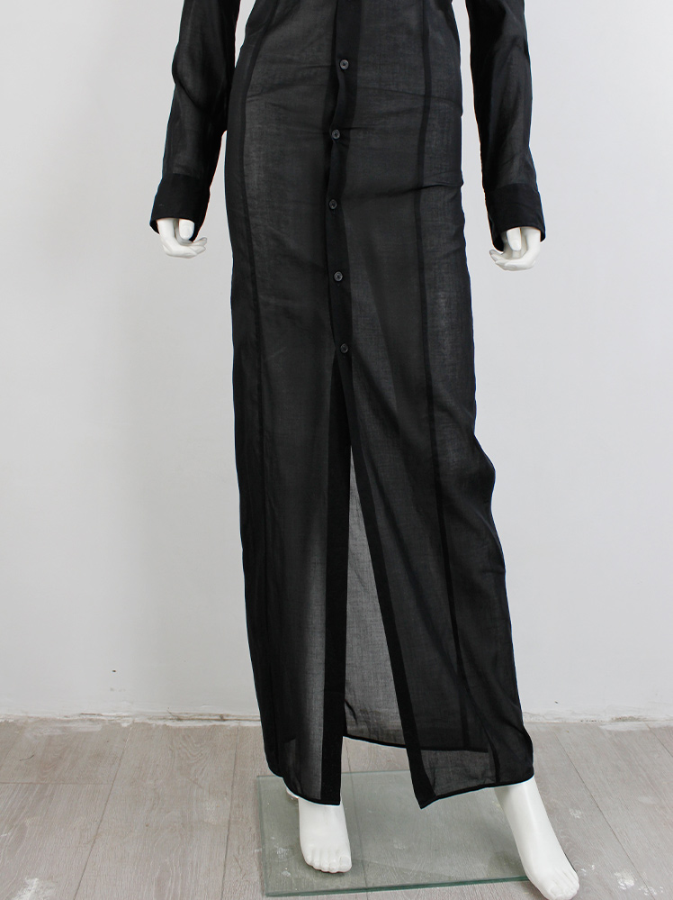 chinese dress ladies Black V Neck Hidden Pocket Splits Maxi T-Shirt Dress Black / S / 65%Polyester+30%Viscose+5%Elastane