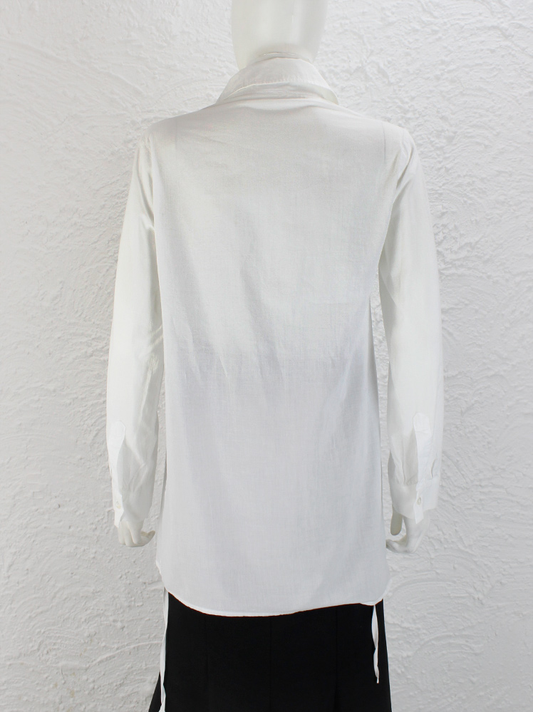 Ann Demeulemeester Blanche asymmetric white shirt with