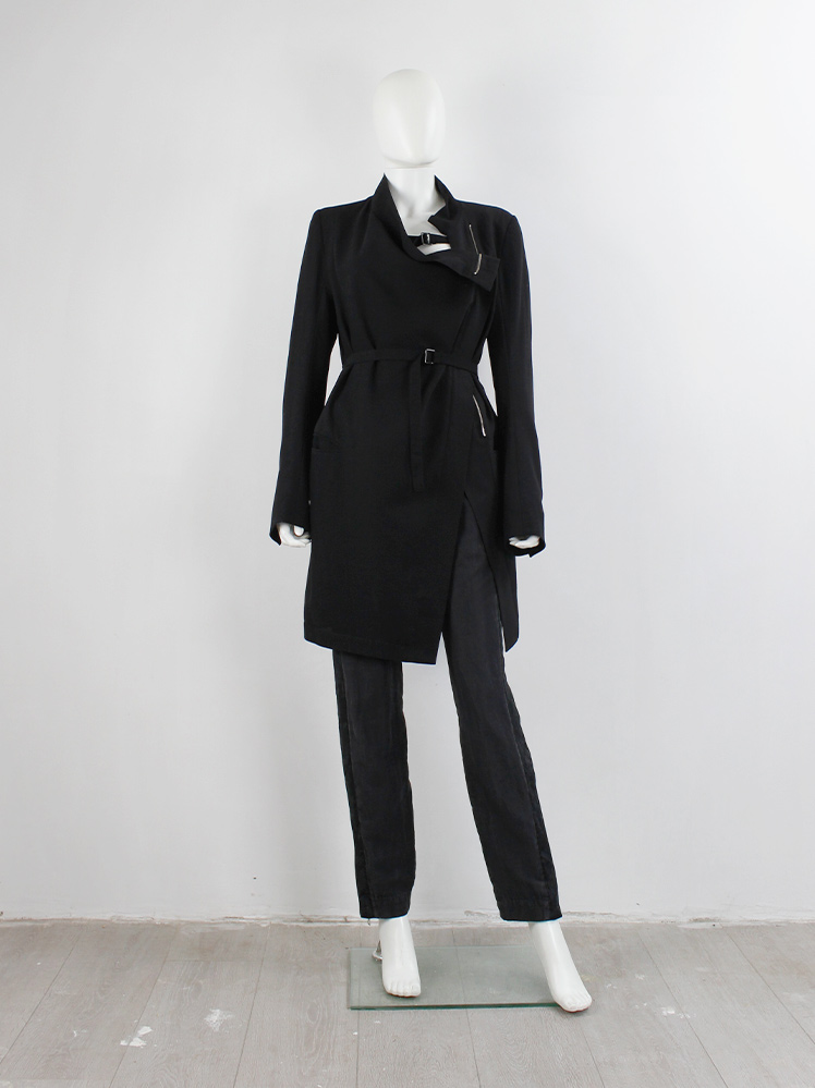 ANN DEMEULEMEESTER COAT SHAMBLE BLACK