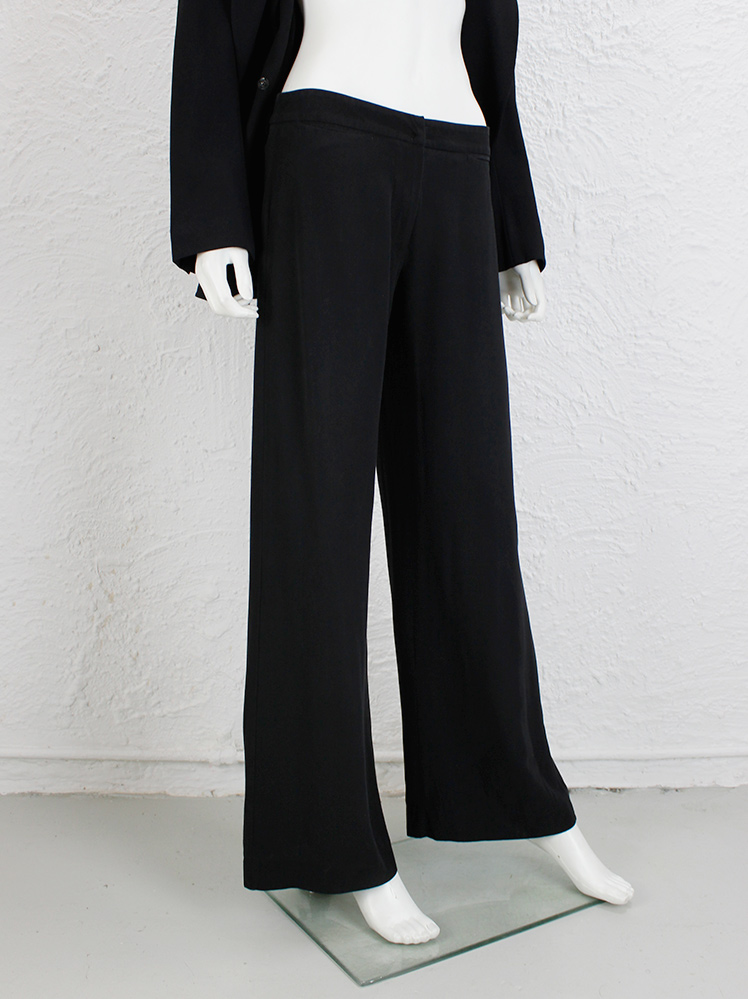 Ann Demeulemeester black classic flared trousers — 1993/2001