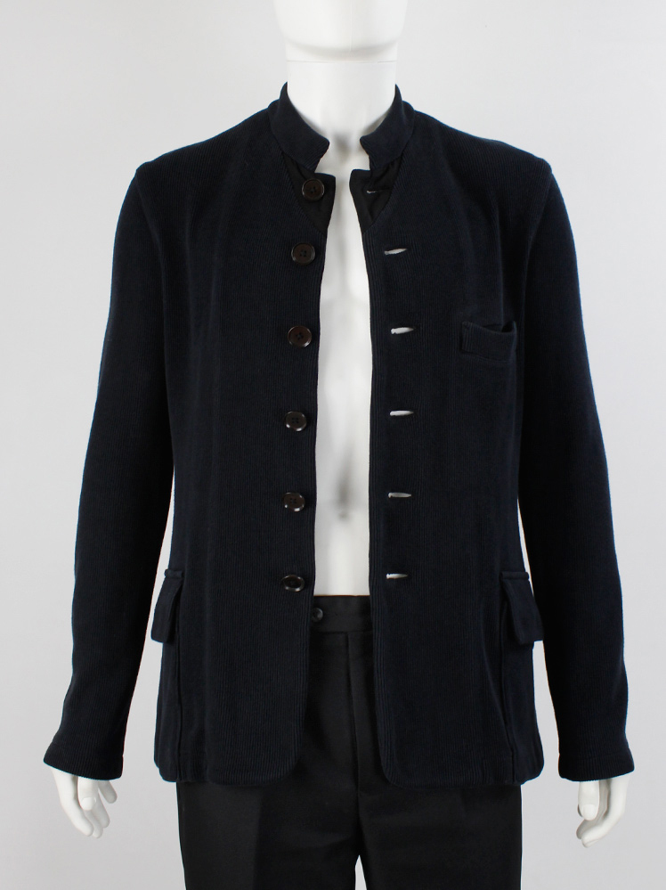 Yohji Yamamoto pour Homme dark navy jacket or cardigan with