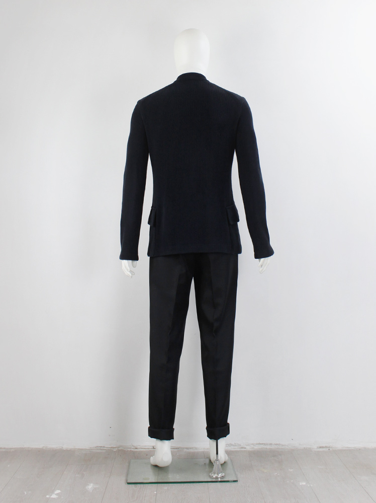 Yohji Yamamoto pour Homme dark navy jacket or cardigan with 
