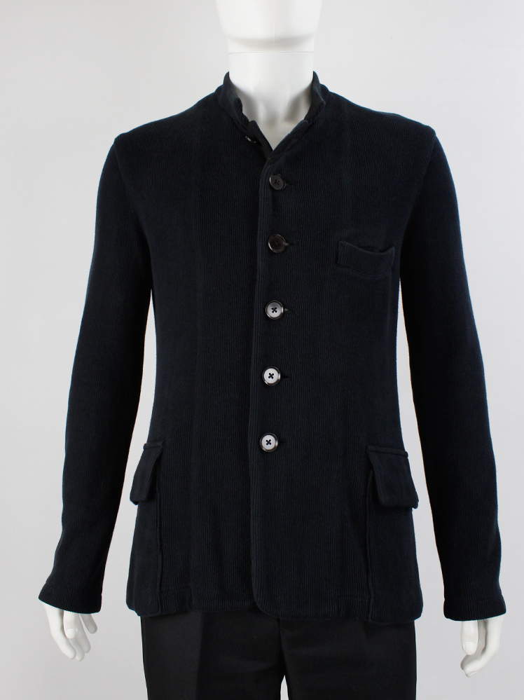 Yohji Yamamoto pour Homme dark navy jacket or cardigan with