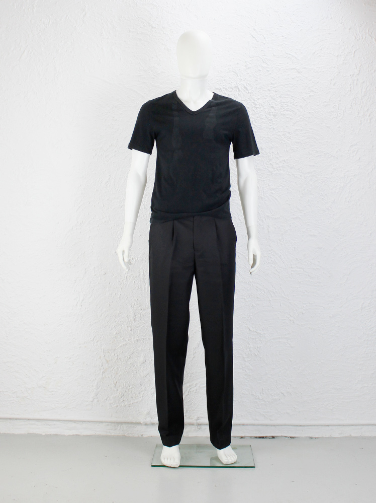 Maison Martin Margiela 10 black t-shirt with pressed trompe-l'oeil