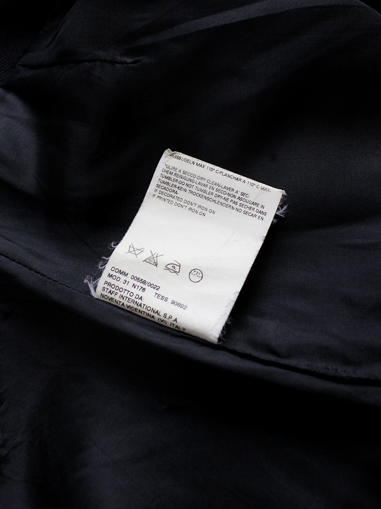 vintage Maison Martin Margiela black skirt with triangular side inserts and metal tabs fall 2002 (7)