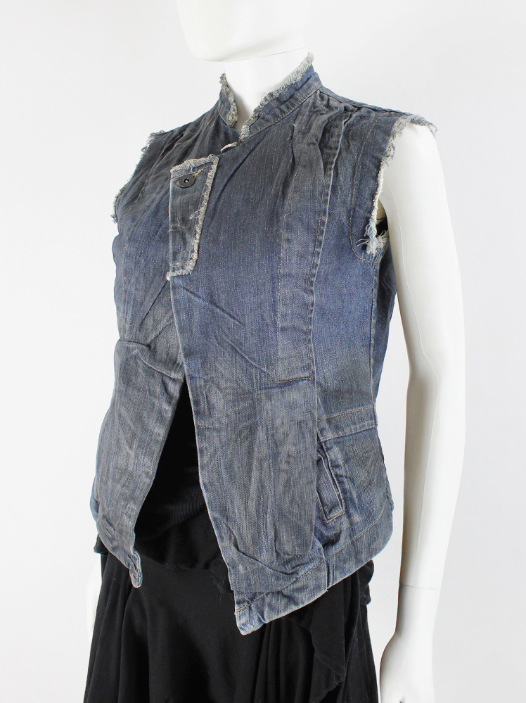 【Rick owens】denim long vest Rick Owens DRKSHDW Black Jumbo Denim Vest Rick Owens Drkshdw